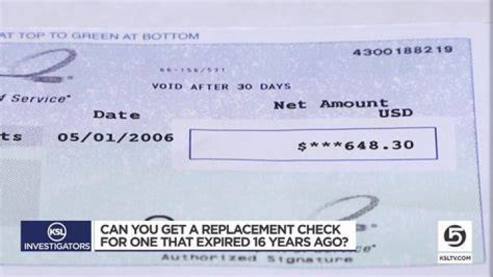 Can you get a new check if it expires?