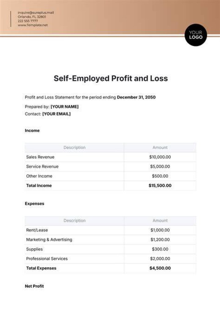 Do you need a profit and loss statement for self employed?