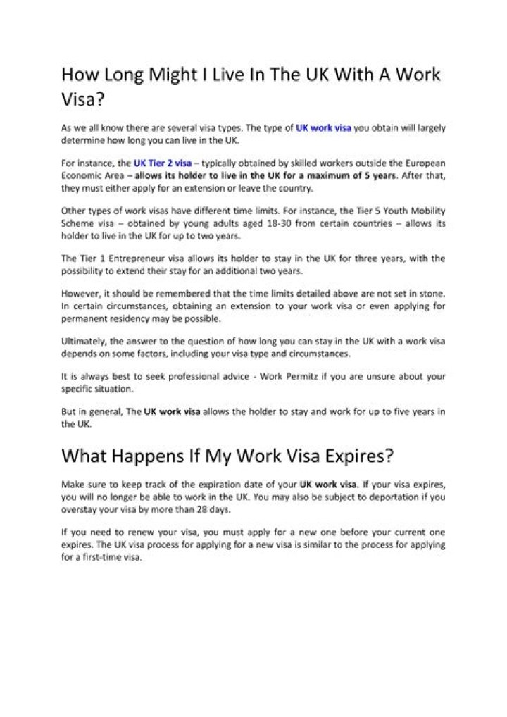 How long can I work in the USA from UK?