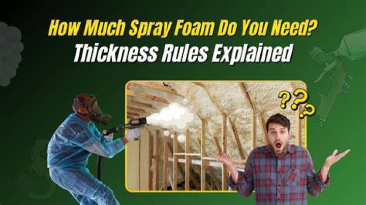 How thick should spray foam be in attic?