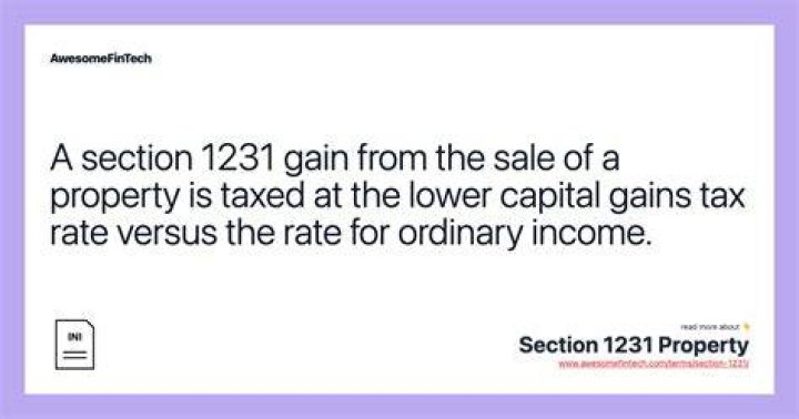 What are section 1231 gains taxed at?