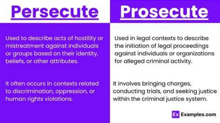 What does it mean to prosecute a person?