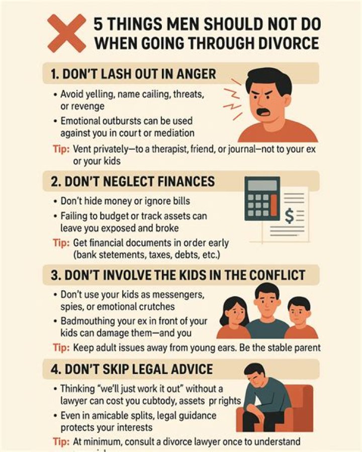 What kids should not do during a divorce?